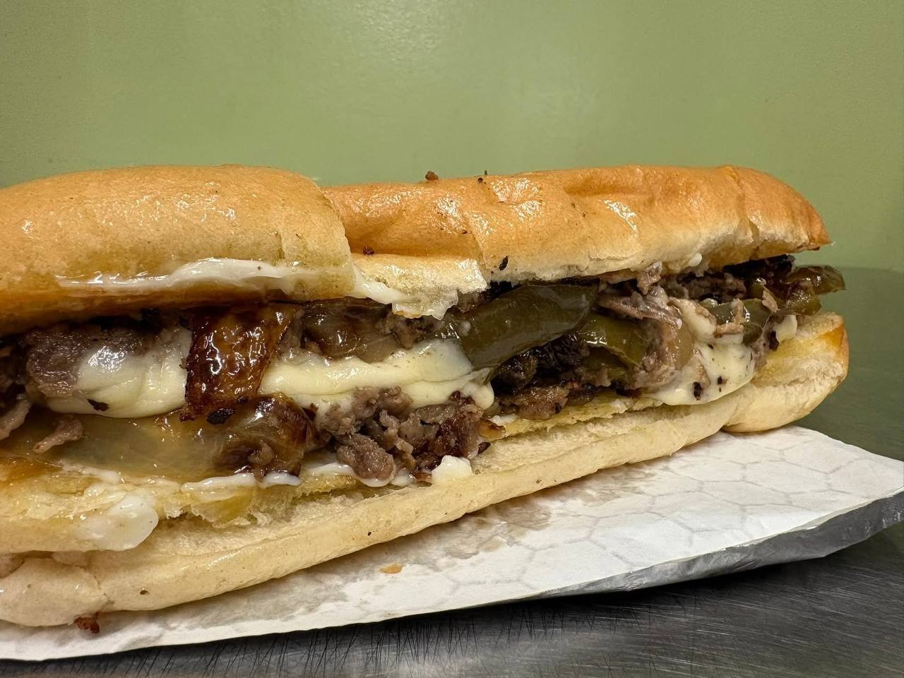 Cheesesteak hoagie from Rooted Love Company